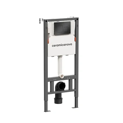 Инсталляция для унитаза Ceramicanova Balance CN121002MB, клавиша Circle черный матовый