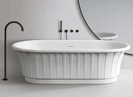 Ванна из искусственного камня Belux Колизей ВК 1750, 170 х 90 см, белая, 4810924267320