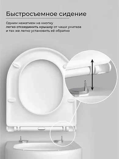 Комплект: инсталляция Ceramicanova Balance с кнопкой Balance Rect белой и унитаз подвесной Ceramicanova Play Rimless с сиденьем микролифт