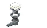 Точечный трап Pestan Confluo White Glass 1 Large 15x15 no flange, 13000183
