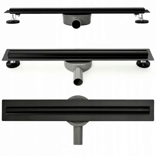 Душевой лоток с решеткой Rea Neo Slim Pro Black 50 G6992 черный