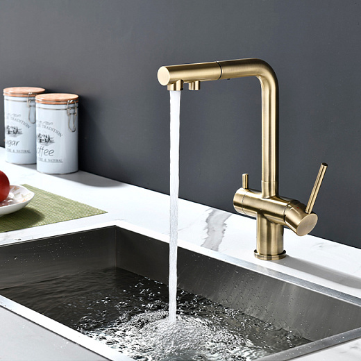 Смеситель PAULMARK SERPENTINE Se213222-BR, (бронза)