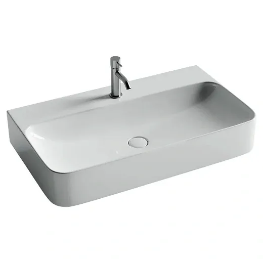 Умывальник Ceramicanova Aura CN2006 80см подвесной сантехфарфор белый, CN2006