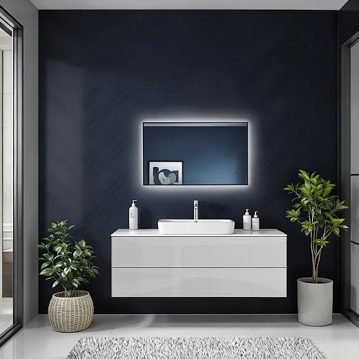 Зеркало Raval Альтера Black 60х100 бесконтакт Гор/верт, AltBl.02.600x1000/W/RL