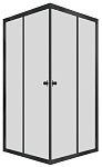 Душевой уголок Тритон Вента Блэк А1 100x100 стекла прозрачные / профиль черный / без поддона