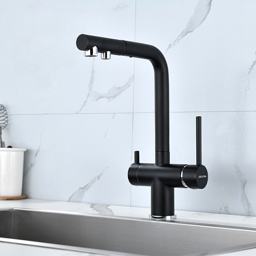 Смеситель PAULMARK SERPENTINE Se213222-401, (черный/антрацит)