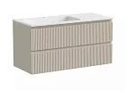 Тумба под раковину Sancos Snob R 100 см подвесная, левая, Beige Soft, SNR100LCE