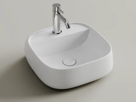 Умывальник подвесной Ceramicanova Fonte прямоугольный 420х425х145мм белый, CN5052