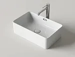 Умывальник накладной Ceramicanova Алессия (Alessia) 48x30x14см, с переливом, белый, CN6084