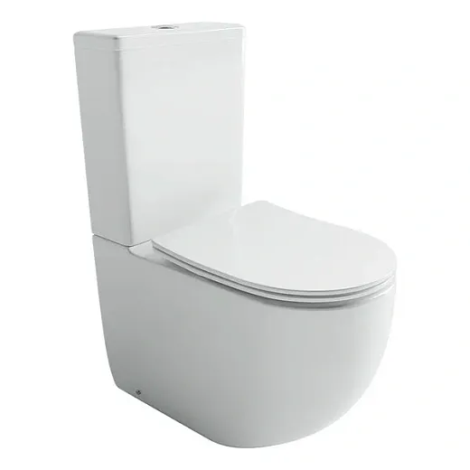 Напольный унитаз Ceramicanova Metropol CN4001T, безободковый, смыв торнадо, сиденье микролифт, белый