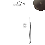 Душевая система Bruma Leaf 1677231MG Gunmetal скрытого монтажа оружейная сталь матовая