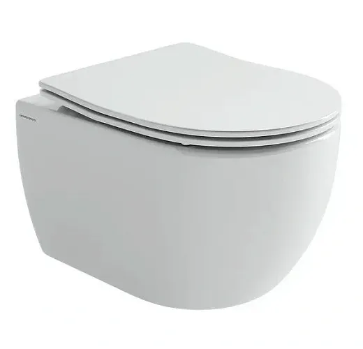 Комплект: инсталляция Ceramicanova Balance с кнопкой Balance Rect золото брашированное и унитаз подвесной Ceramicanova Play Tornado с сиденьем микролифт