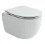 Комплект: инсталляция Ceramicanova Balance с кнопкой Balance Rect золото брашированное и унитаз подвесной Ceramicanova Play Tornado с сиденьем микролифт