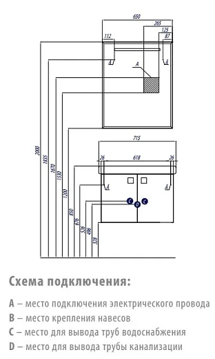 Зеркало Акватон Оптима 65, 1A127002OP010
