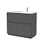 Тумба под раковину Sancos Folk Floor FL100FLGS/FL100FRGS, 100 см, напольная, чаша левая/правая, grey soft