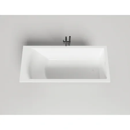Ванна Salini Cascata Kit 104513MF, 180 х 80 см, из искусственного камня S-Sense, с донным клапаном, цвет белый матовый, покраска по RAL полностью