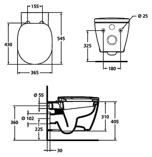 Унитаз подвесной Ideal Standard Connect E803501
