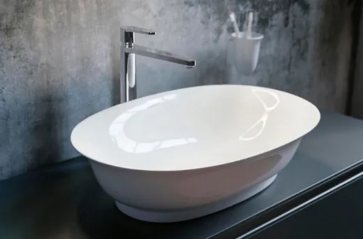 Раковина Laufen The New Classic 8.1285.2.000.112.1, накладная, цвет - белый, 55 х 38 х 14 см