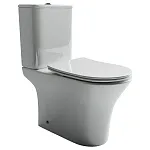 Напольный унитаз Ceramicanova с бачком Fortuna CN9001 Rimless, безободковый, крышка микролифт, белый, сантехфарфор
