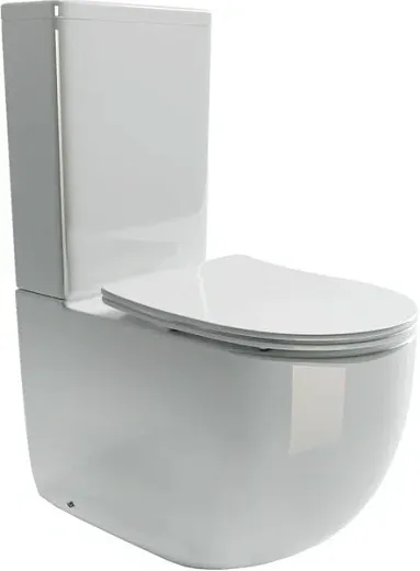 Напольный безободковый унитаз Ceramicanova Metropol CN4001 Rimless, крышка микролифт, сантехфарфор