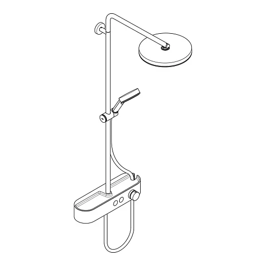 Hansgrohe Pulsify S Showerpipe Душевая система 260 1jet с термостатом ShowerTablet Select 400 хром 24220000