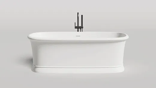 Ванна Salini Оперетта 1055101GF, 178 х 80 см, из искусственного камня С-Сенс/S-Sense, цвет белый глянцевый, покраска по RAL полностью
