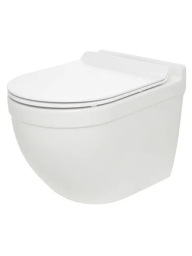 AQM2010 Унитаз подвесной AQUAme сиденье SoftClose, технология смыва QUIET, скрытый крепеж. 520х360х410