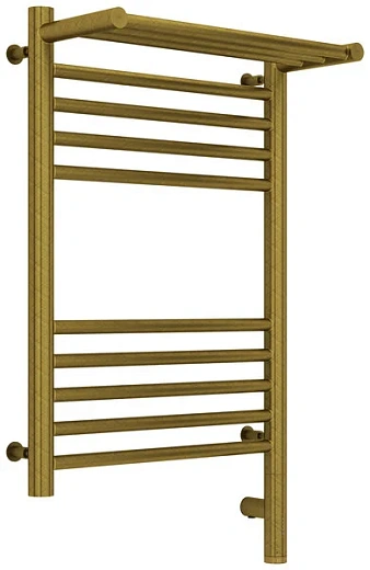 Полотенцесушитель электрический Сунержа Богема 3.0 600 x 400 с полкой, ширина 43.2 см, высота 72.4 см, состаренная бронза, L/R