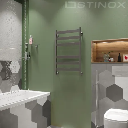 Полотенцесушитель водяной Stinox Napoli 500x800 1 дюйм чёрный матовый