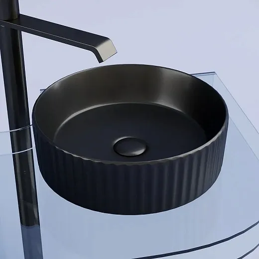 Умывальник Ceramicanova Element CN6057MB 36см сантехфарфор черный матовый, CN6057MB
