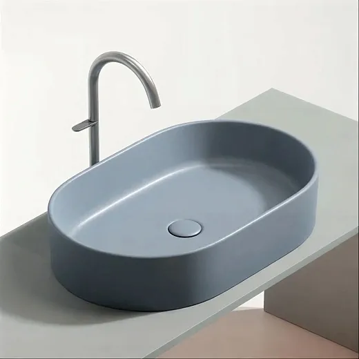 Умывальник Ceramicanova Element CN6048MHL 60см сантехфарфор серо-голубой, CN6048MHL
