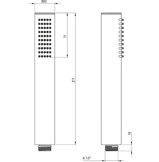 Душевая система Deante Silia Steel NQS_F4GM брашированная сталь