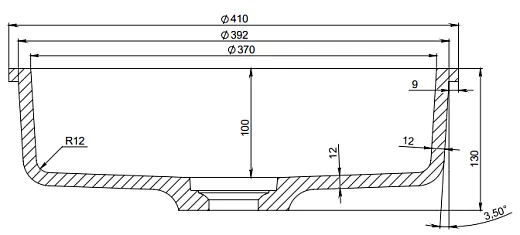 Раковина Holbi Uran, 41x41, из Solid Surface