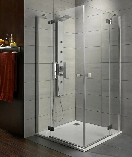 Душевой уголок Radaway Almatea KDD 100R*90L, 100 x 90 х 195 см стекло прозрачное, профиль хром, 32183-01-01N