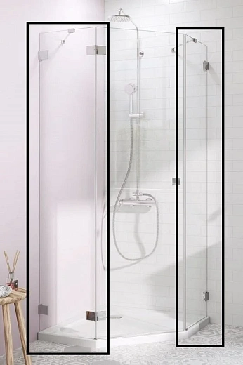 Комплект душевых стенок Radaway Essenza Pro PTJ 100 Z 100 S, 100 и 100 см, стекло прозрачное, профиль хром, 10100300-01-01