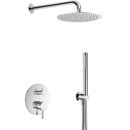 Душевая система скрытого монтажа AQUAme Siena Slim (AQM8404CR), на 2 режима, с внутренней частью, хром Душевая система скрытого монтажа AQUAme Siena Slim (AQM8404CR), на 2 режима, с внутренней частью, хром