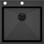 Кухонная мойка Paulmark Kroner-Edge 51 PM775151-GM вороненая сталь Кухонная мойка Paulmark Kroner-Edge 51 PM775151-GM вороненая сталь