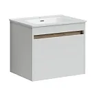Тумба под раковину Sancos Smart SM60W 60, подвесная, белый глянец
