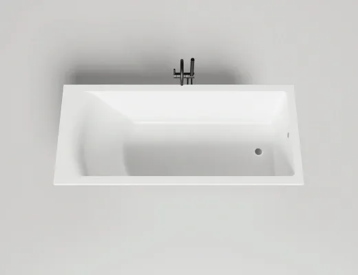 Ванна Salini Cascata 104213MF, 180 х 80 см, из искусственного камня S-Sense, цвет белый матовый, покраска по RAL полностью