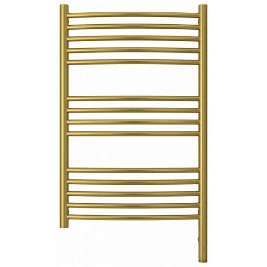 Полотенцесушитель электрический Сунержа Богема 3.0, высота 80 см, ширина 50 см, диммер слева/справа, цвет состаренная латунь, 051-5802-8050/051-5803-8050