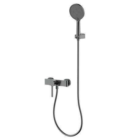 AQM6413GM AQUAme Asti Смеситель для душа однорычажный, с душевым набором, 3 режима, серый матовый AQM6413GM AQUAme Asti Смеситель для душа однорычажный, с душевым набором, 3 режима, серый матовый