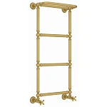 Полотенцесушитель водяной Сунержа Ренессанс 1386, 960x400, с полкой, цвет матовое золото, 032-0281-9640