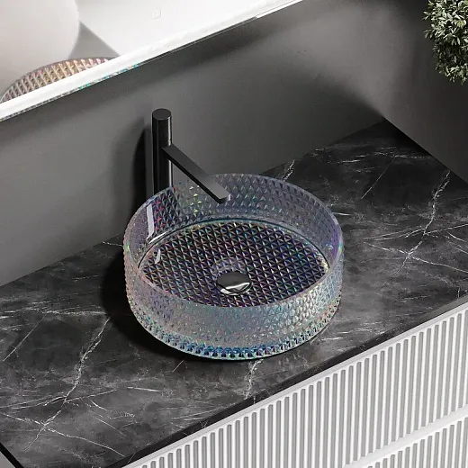 Раковина Ceramicanova Cristal CN6059, 36 см, стекло, цвет неон