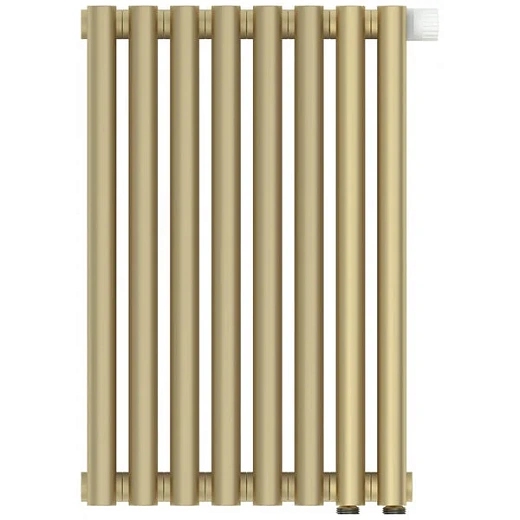 Радиатор отопления Сунержа Эстет-00 EU50, 8 секций, нижнее подключение, цвет матовая шампань, 022-0322-5008