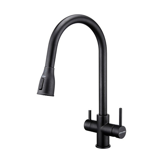 Смеситель PAULMARK LANGE La214212-418 (черный/черный металлик) Смеситель PAULMARK LANGE La214212-418 (черный/черный металлик)