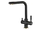 Смеситель для кухни ZorG Steel Hammer SH 552 черный + бронза