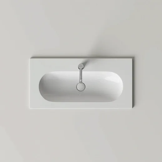 Умывальник накладной Ceramicanova Калиста (Calista) 81x39.5x12см без перелива, белый, CN6093