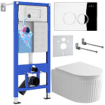 Комплект инсталляции с унитазом 6 в 1 Roxen StounFix Dual Fresh 968245 (состоит из: 710200, Santi 410260CH, 530200-01) Комплект инсталляции с унитазом 6 в 1 Roxen StounFix Dual Fresh 968245 (состоит из: 710200, Santi 410260CH, 530200-01)