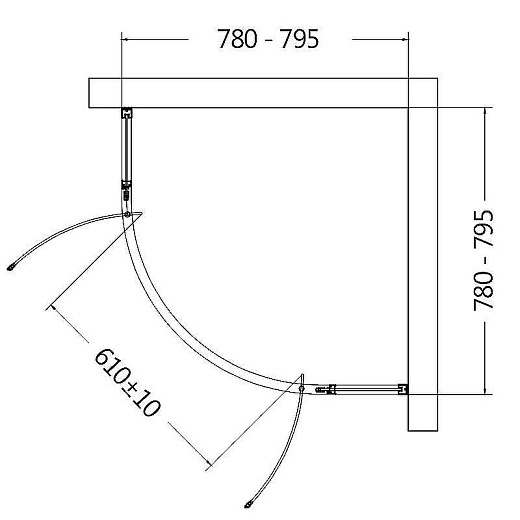 Душевой уголок AQUAme AQM7101-2-8 80х80х195