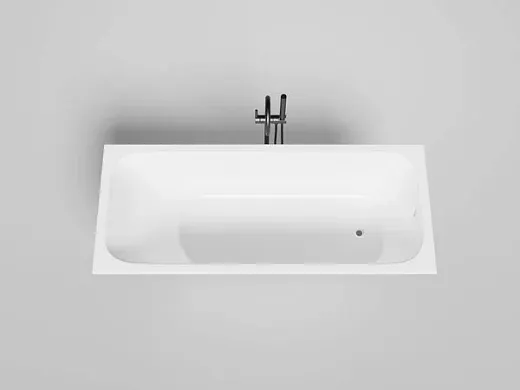 Ванна Salini Orlanda 102021MF, 170 х 70 см, из искусственного камня S-Stone, цвет белый матовый, покраска по RAL полностью
